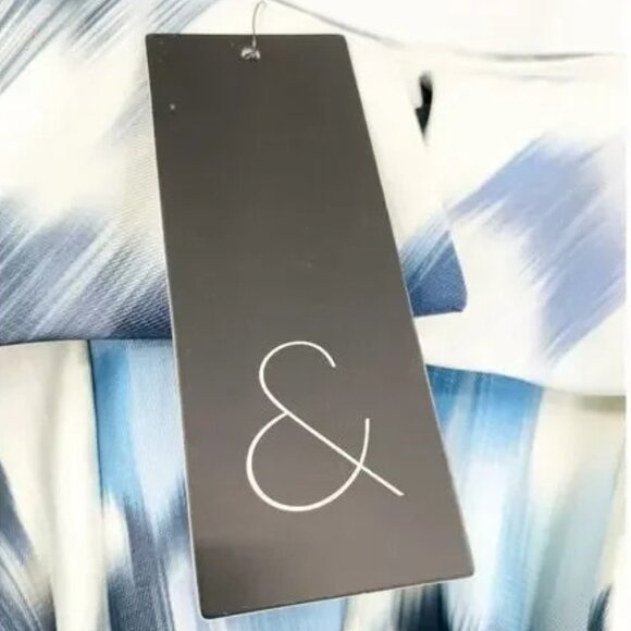 NWT SACHIN + BABI Dress Evening Gown Brielle Floral A-Line Blue Ikat Maxi Long - Picture 9 of 11